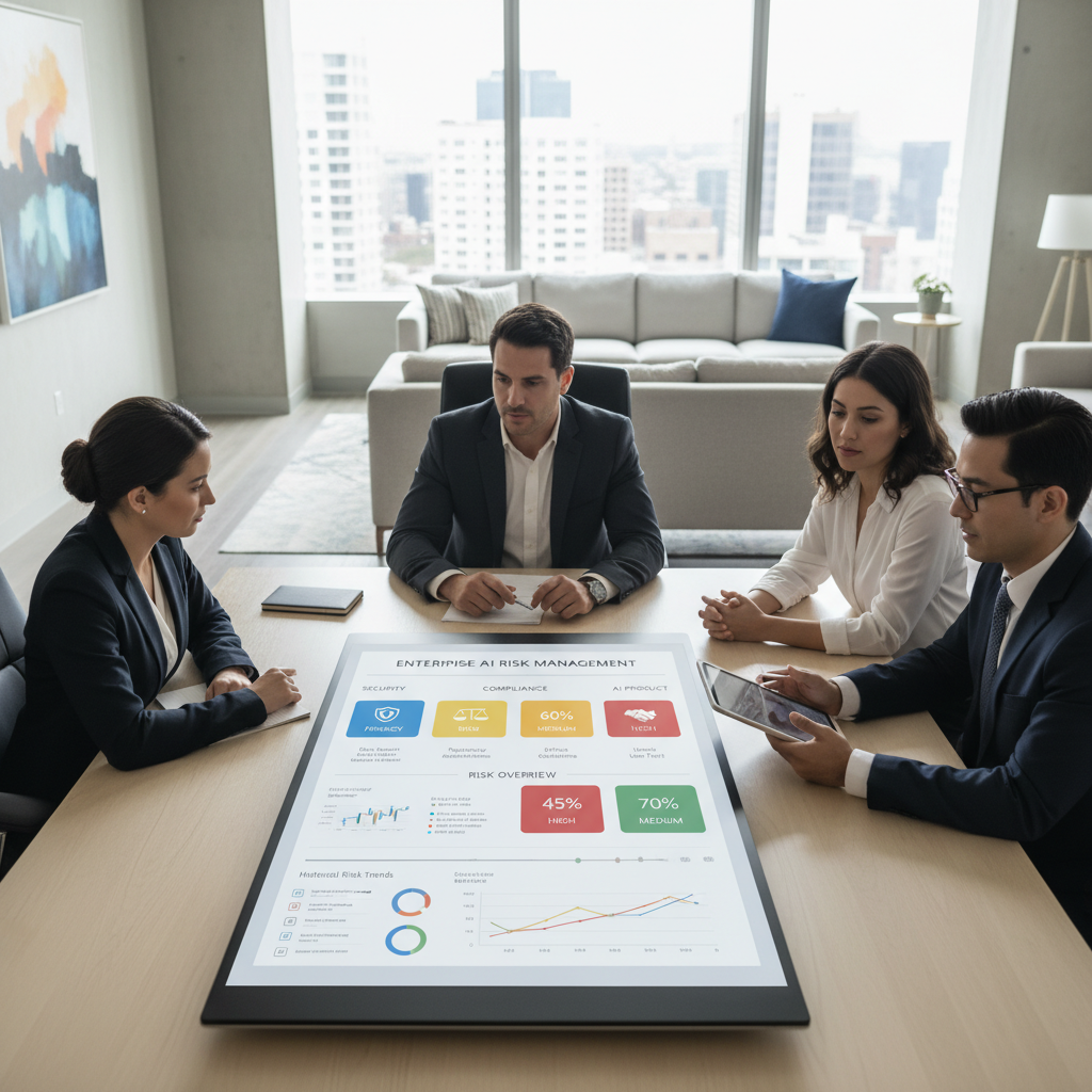 Enterprise AI risk management workflow with security and compliance review