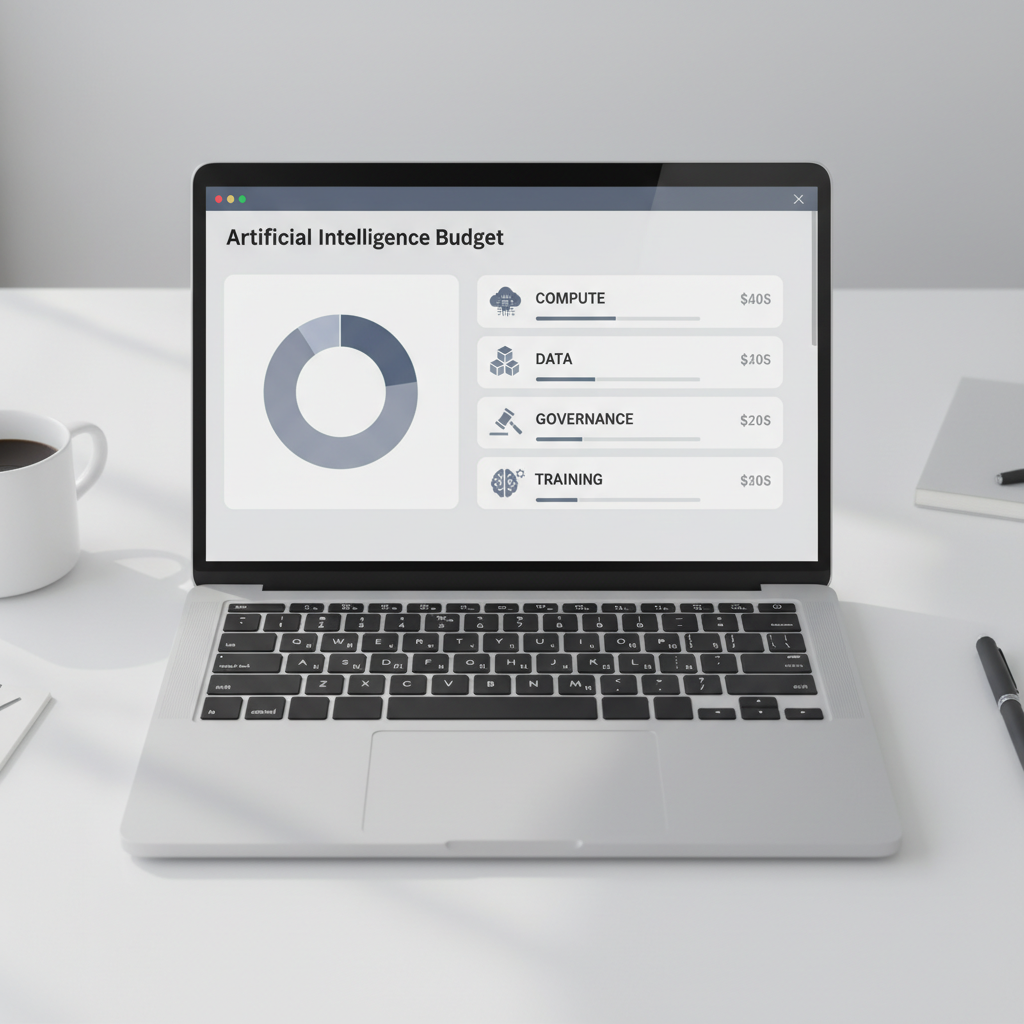 AI budget planning with compute, governance, and data cost categories