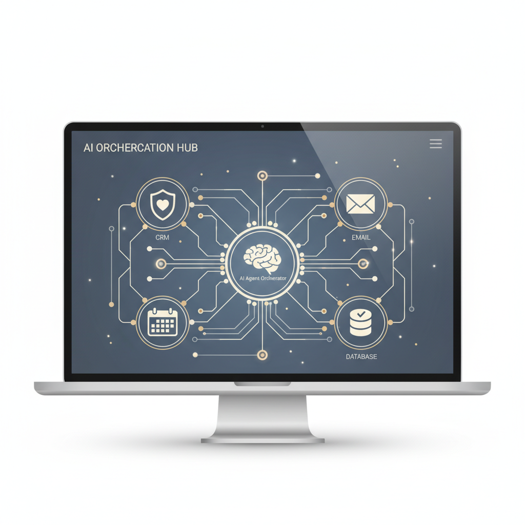 AI agent orchestrating tools across business apps