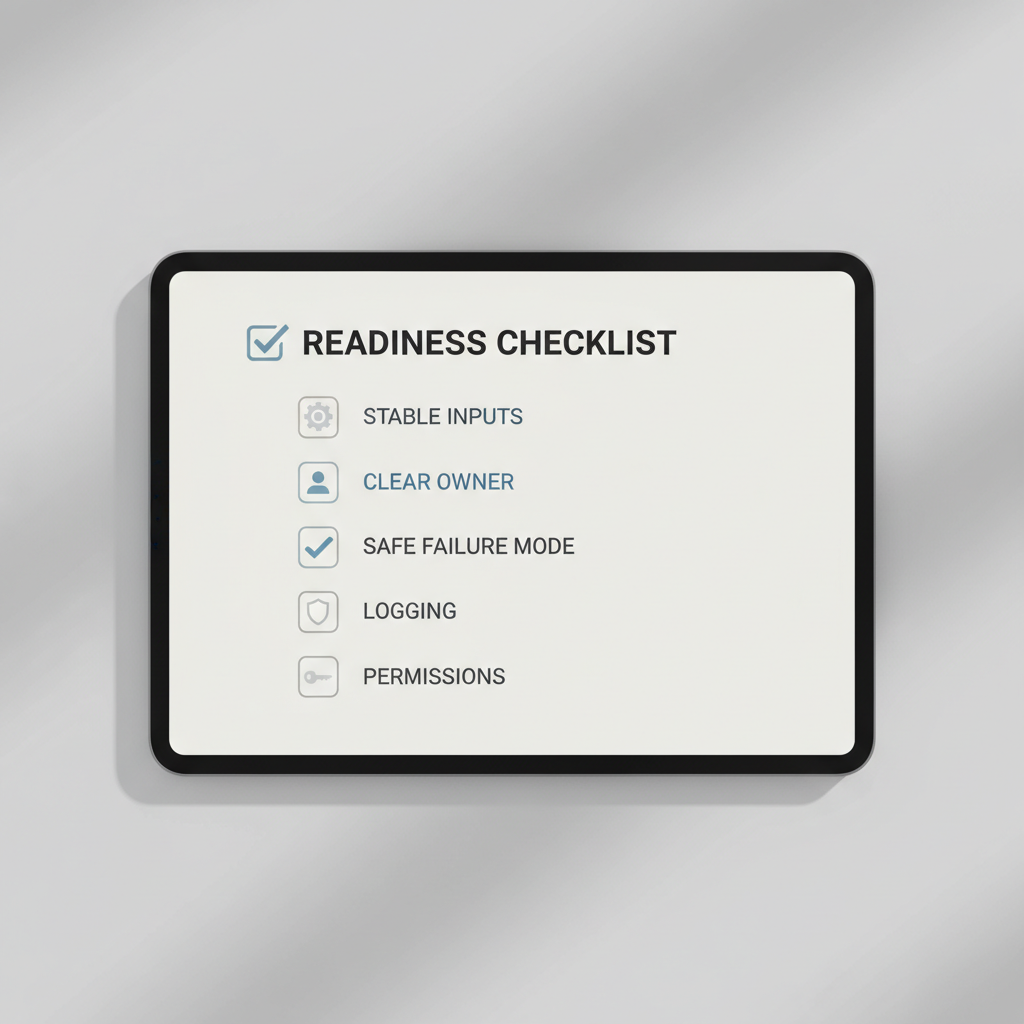 Checklist for evaluating enterprise AI automation readiness