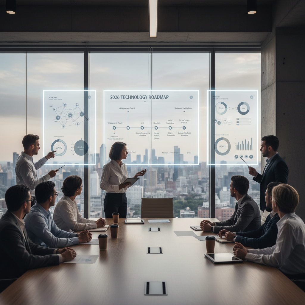 U.S. enterprise leaders reviewing advanced technology roadmap in 2026