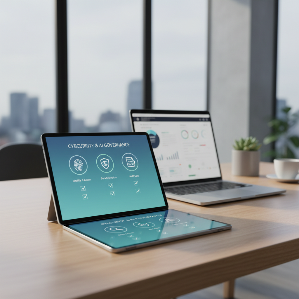 Cybersecurity and AI governance checklist for evaluating disruptive technology examples