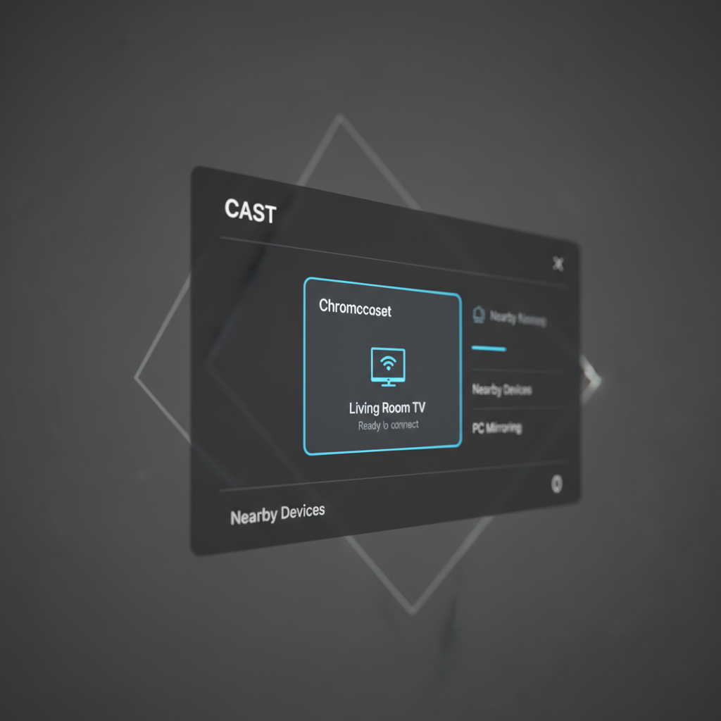 Quest 3 Cast menu showing Chromecast options
