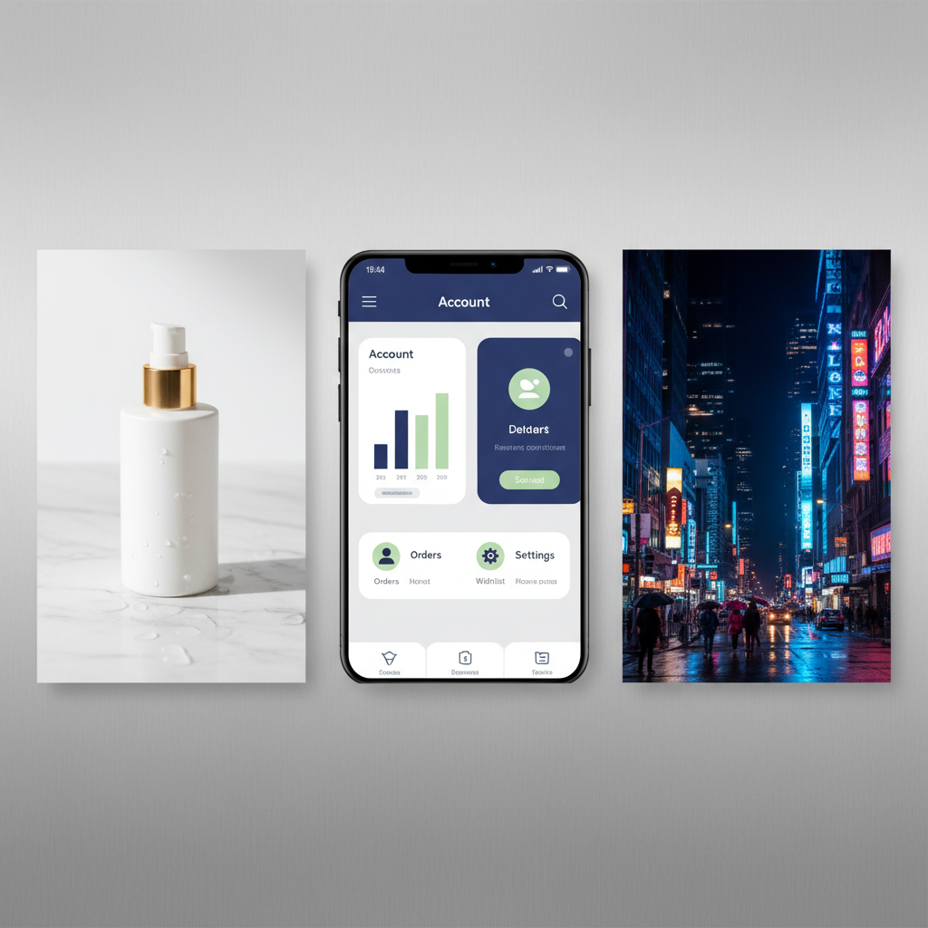 Prompt examples for product photo, illustration, and cinematic scenes