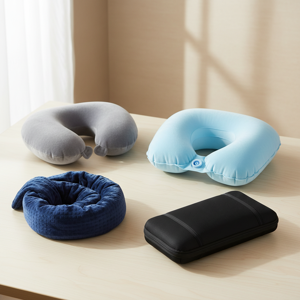 Different travel pillow types and correct use positions