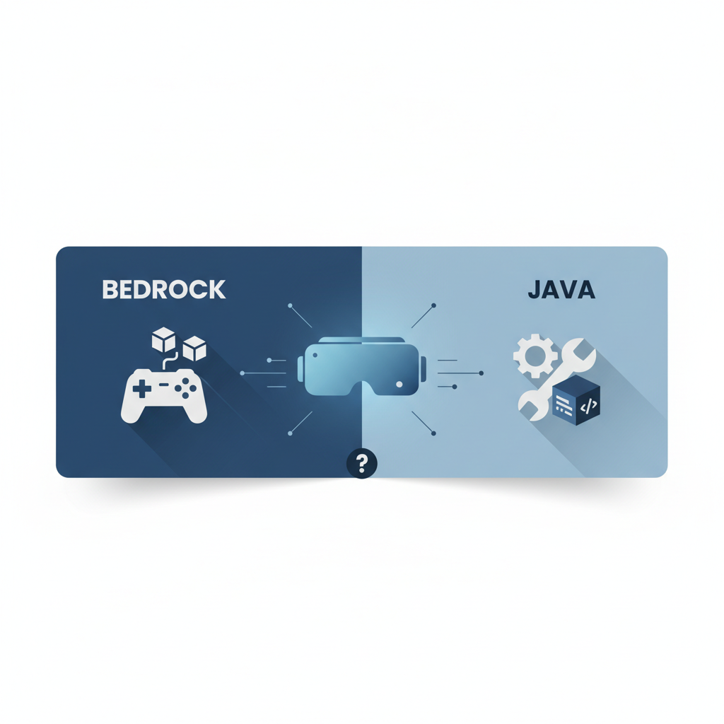Choosing between Minecraft Bedrock and Java for VR in 2026