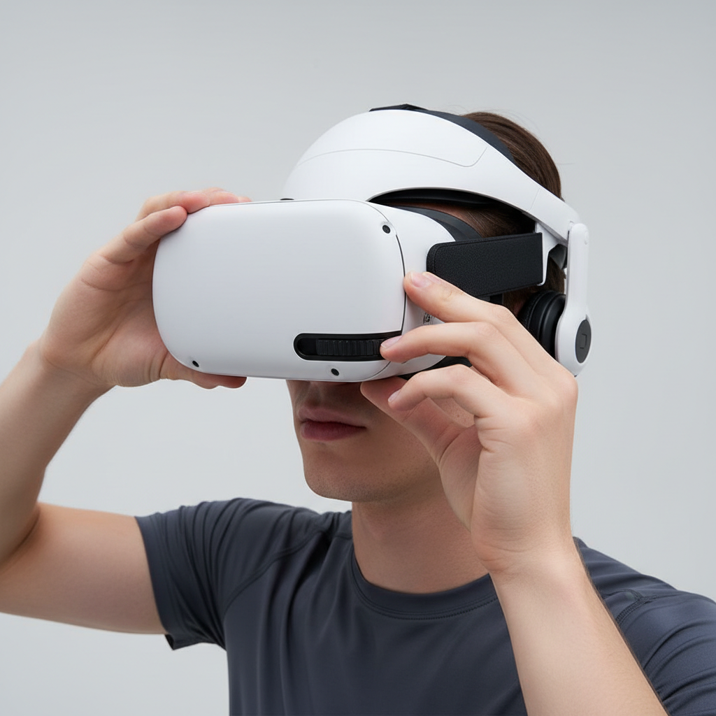 Adjusting IPD and headset fit for clearer 3D movie viewing in VR