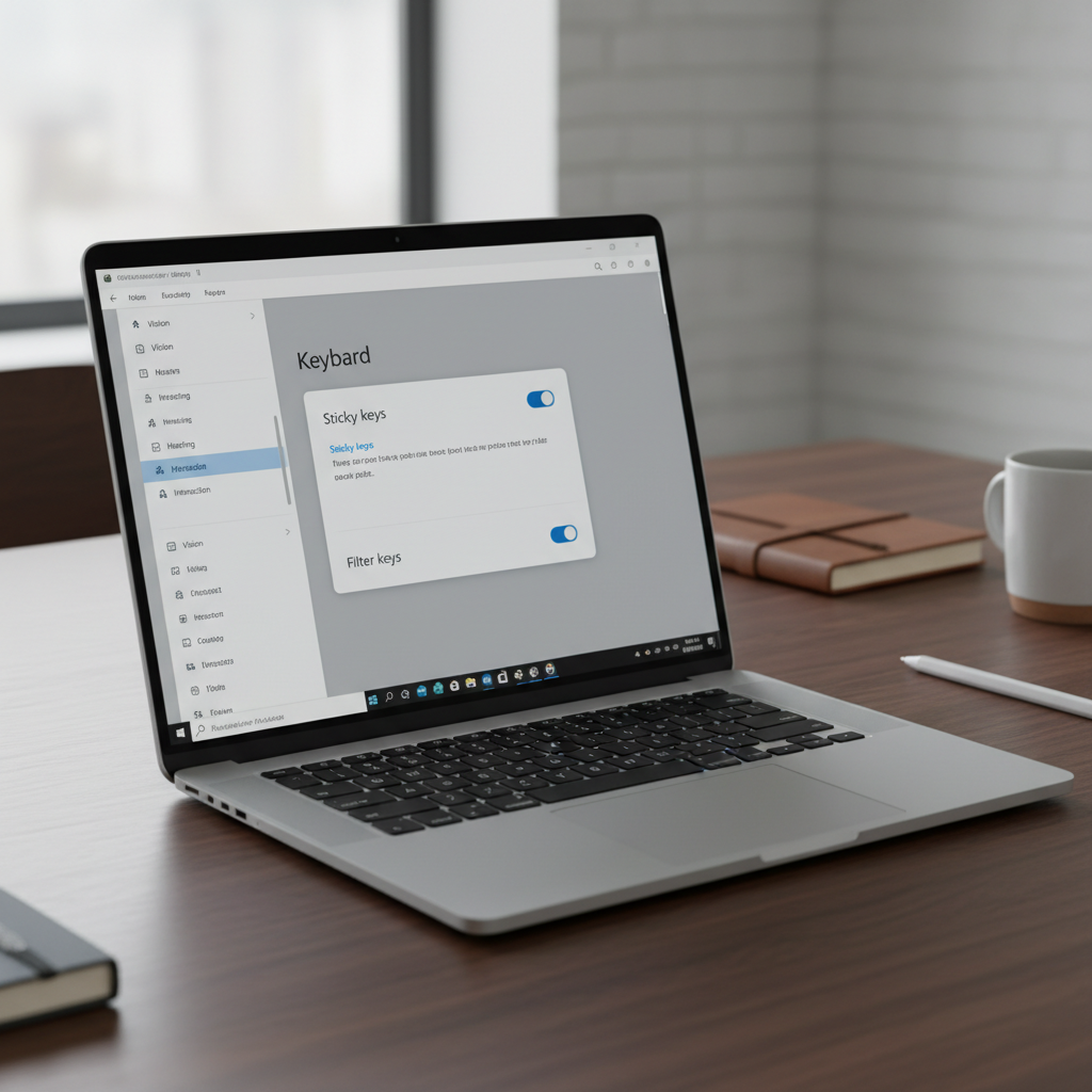 Windows Settings Accessibility keyboard options Sticky Keys and Filter Keys