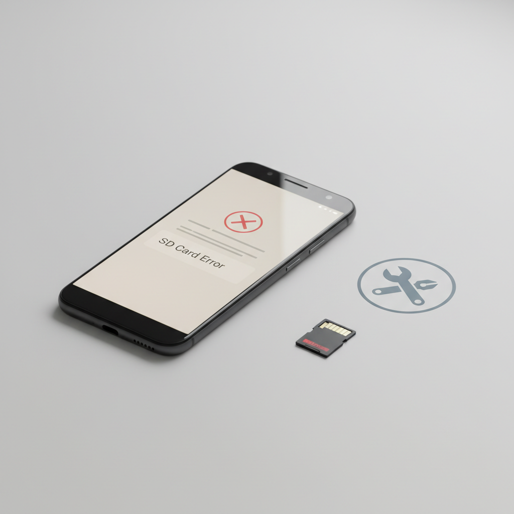 Android error message about SD card not formatting and troubleshooting tools