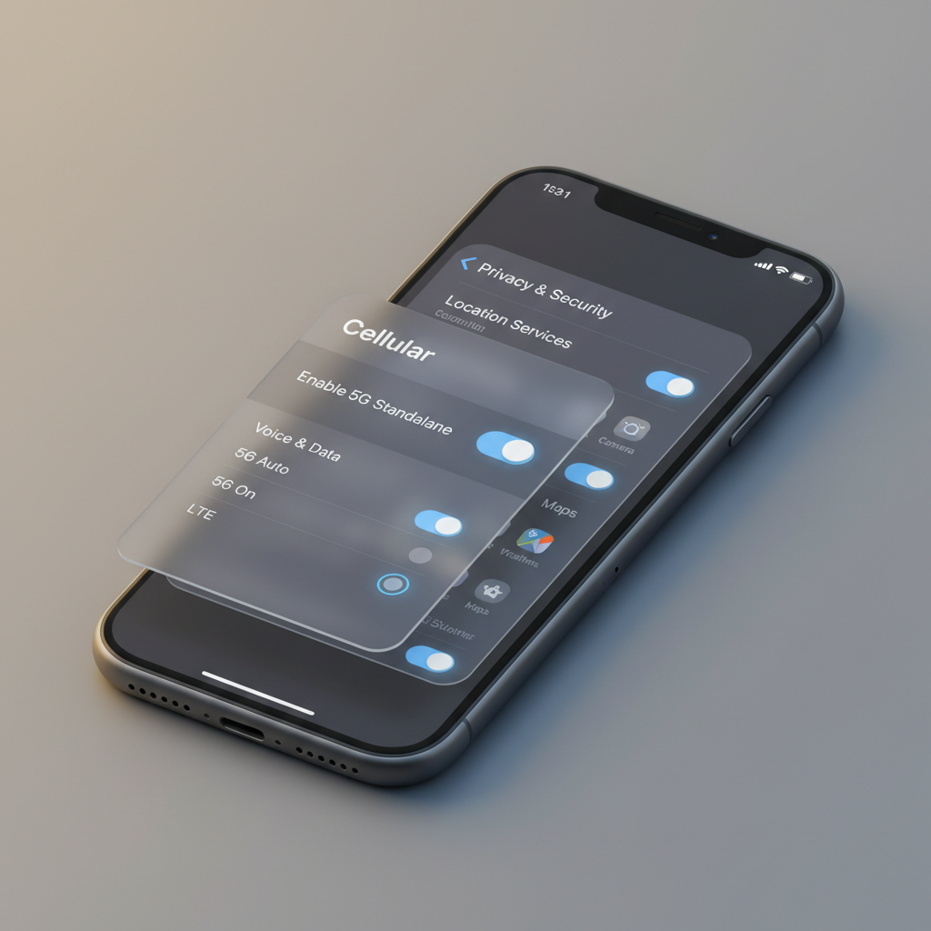 iPhone settings for cellular and location services to reduce battery drain
