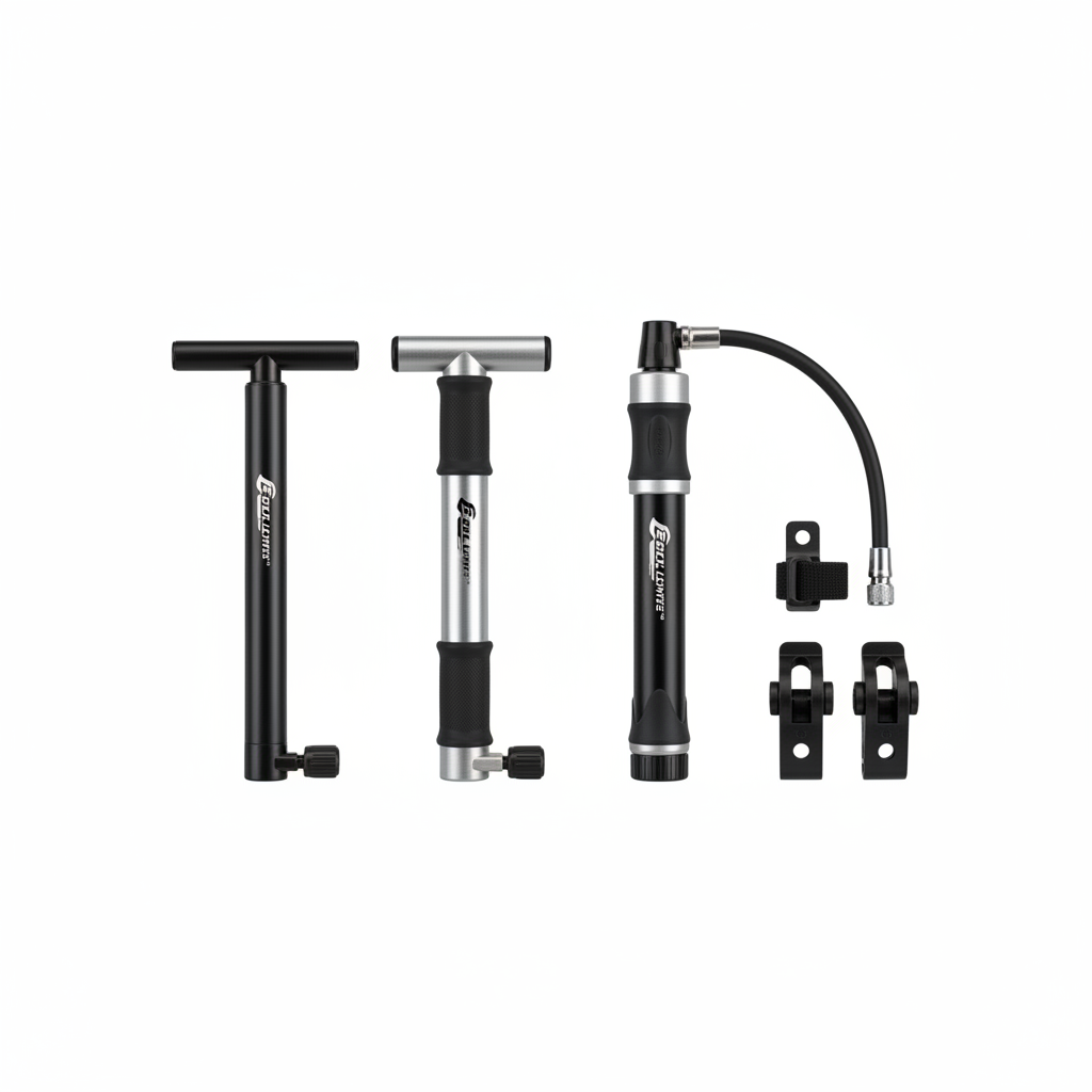 Comparison of mini bike pump types high pressure vs high volume with hose and mount