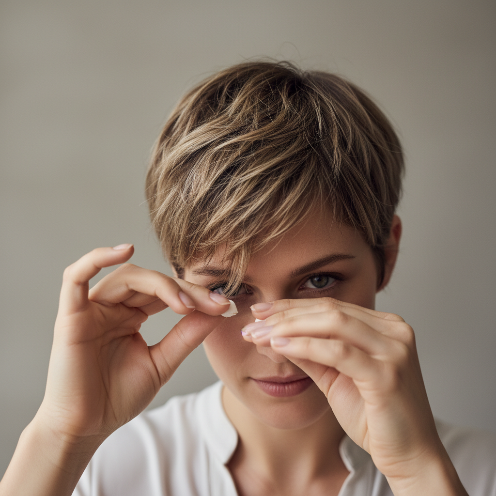 Texturizing short hair with paste for piecey definition