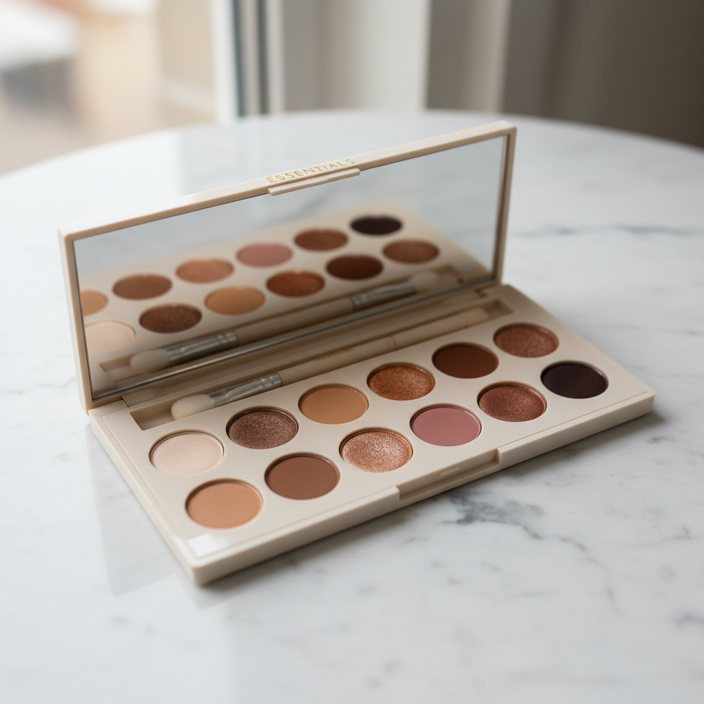 Beginner-friendly neutral eyeshadow palette with simple shade range