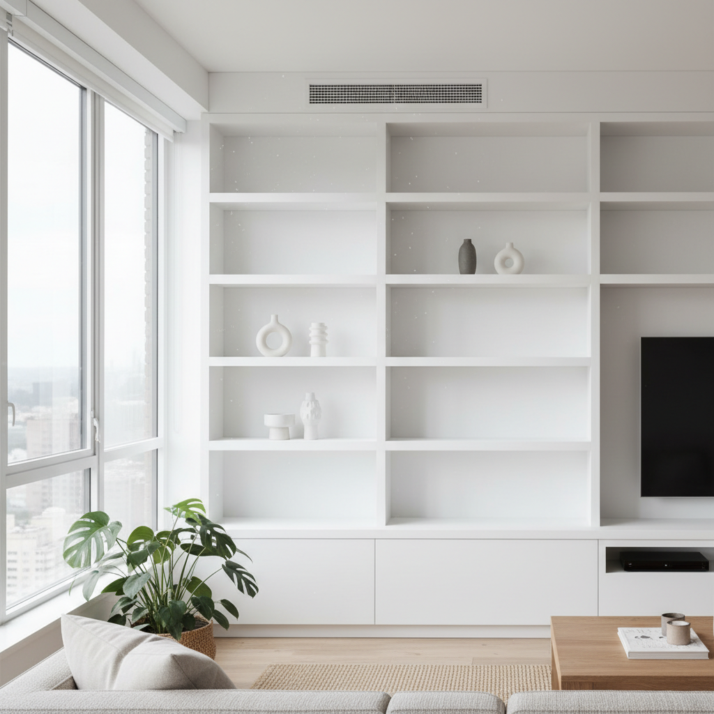 Dust buildup on home surfaces near air vents