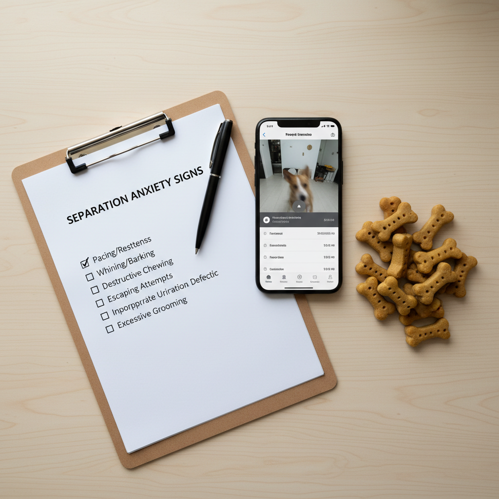 Simple checklist for separation anxiety vs boredom in dogs