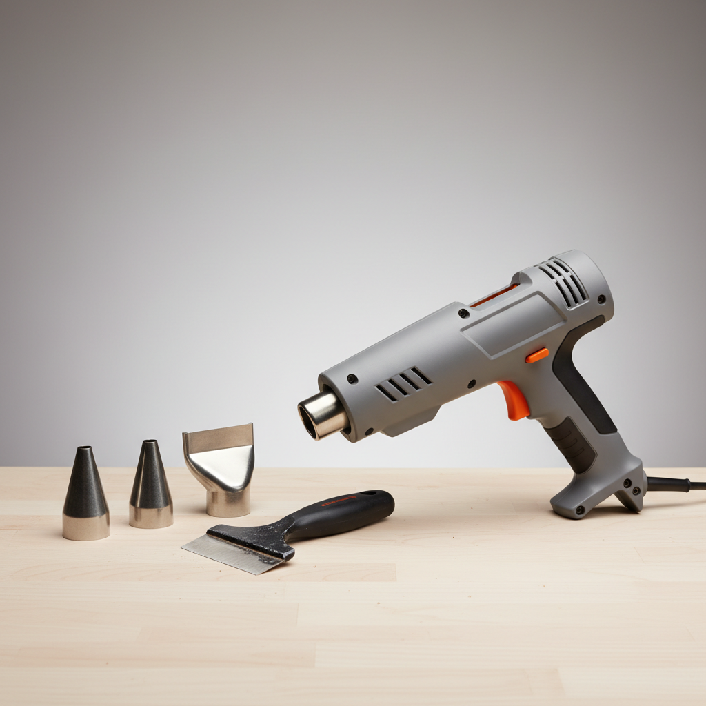 Heat gun nozzles for paint stripping concentrator and spreader tips