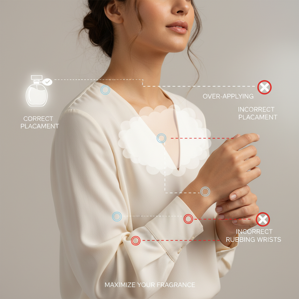 Fragrance layering do and dont comparison with mist and perfume placement