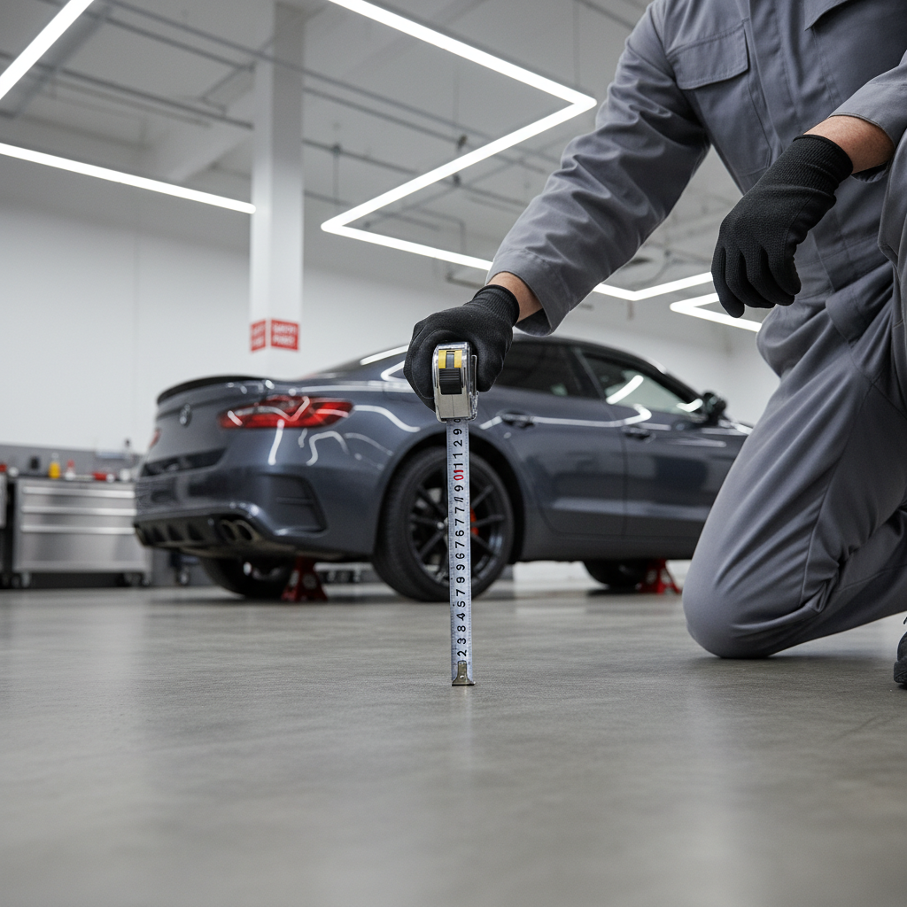 Measuring car ground clearance at a jack point for choosing a low profile car jack