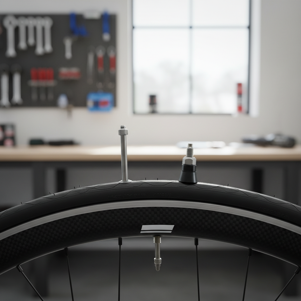 Bike tire valve types Schrader vs Presta close-up for correct pump use