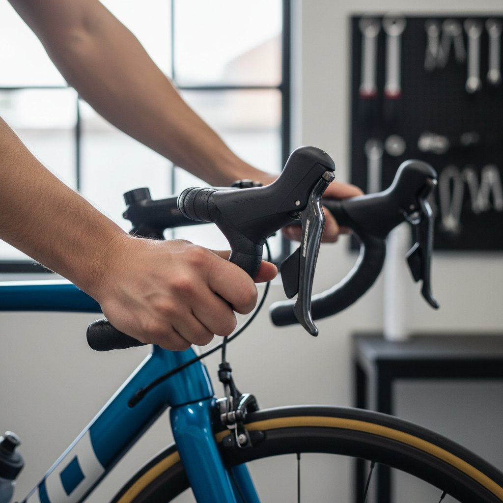 Adjusting a bike shift cable barrel adjuster at the shifter for precise indexing