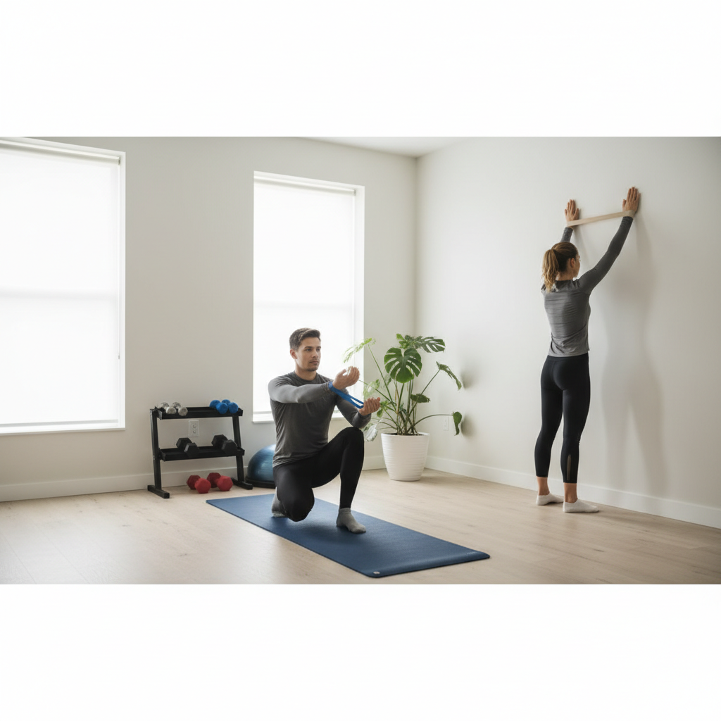 Simple home exercises for cyclists to reduce elbow pain: scapular control and forearm mobility