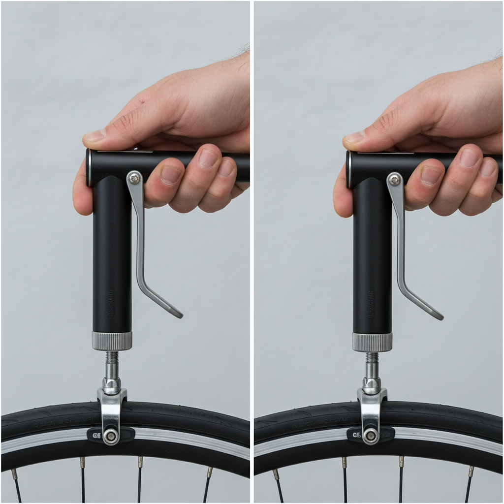 Correct pump head alignment on a Presta valve to prevent air leaks